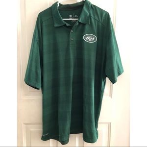 Jets Striped XXL Short Sleeve Polo